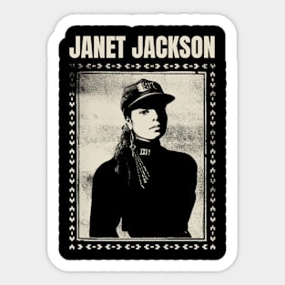 Janet Jackson 70s 80s Vintage Sticker